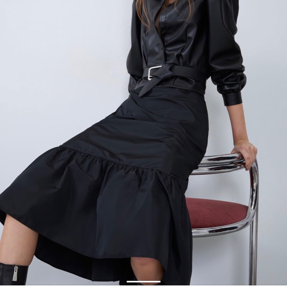 ZARA midi high waist shirt
